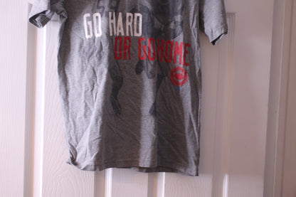 Size xxl go hard or go home grey t-shirt Footbal sport design #59