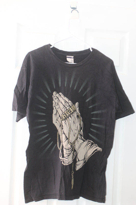 Vintage KREW ss Praying Hands T-shirt size Medium