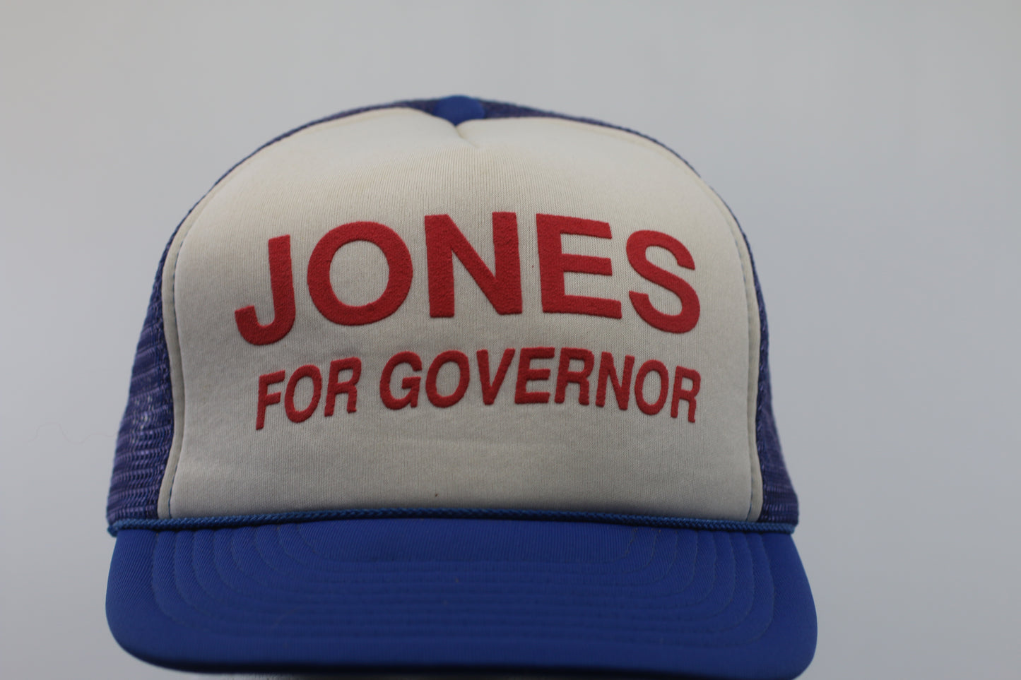 Vintage CAT Clayton NC Trucker Hat Rope Snapback White Caterpillar