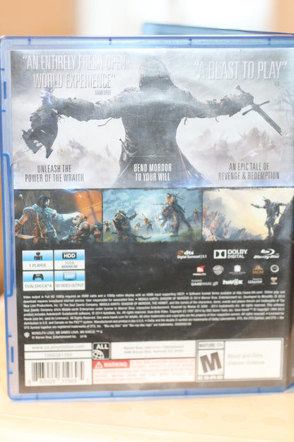 Middle Earth: Shadow of Mordor - PlayStation 4 (2014) with manual Video Game