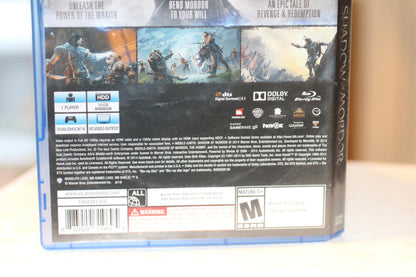 Middle Earth: Shadow of Mordor - PlayStation 4 (2014) with manual Video Game