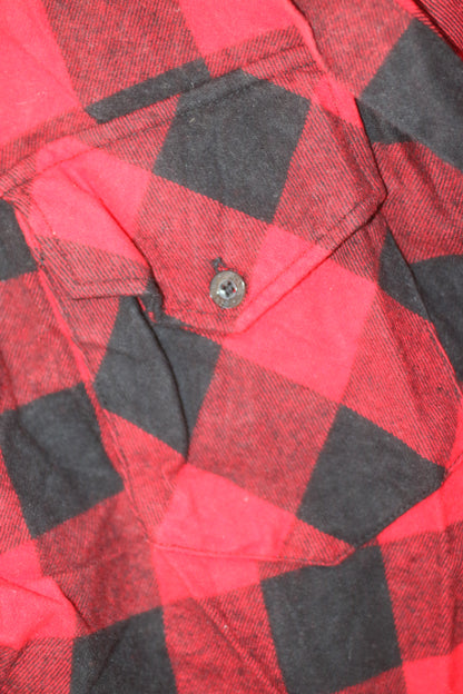 Dickies Genuine Flannel Shirt Buffalo Plaid Check Red Black SIZE XL