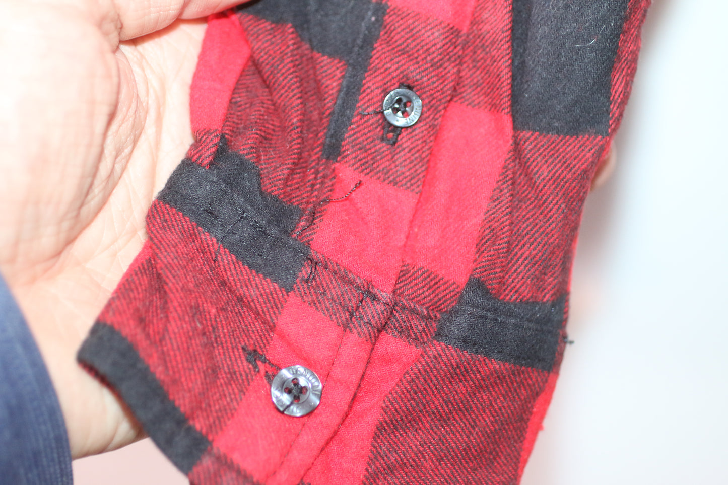 Dickies Genuine Flannel Shirt Buffalo Plaid Check Red Black SIZE XL