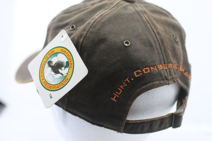 NWTF Wild Turkey Federation Distressed Brown Cap Hat Adjustable Hunting #2