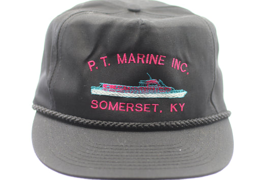 P.T. Marine Inc Somerset KY Boat Rope Hat Vintage Snapback Cap