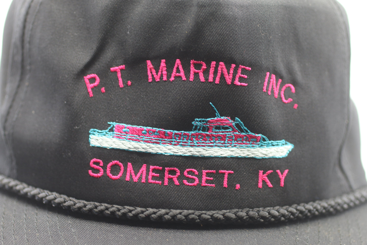 P.T. Marine Inc Somerset KY Boat Rope Hat Vintage Snapback Cap