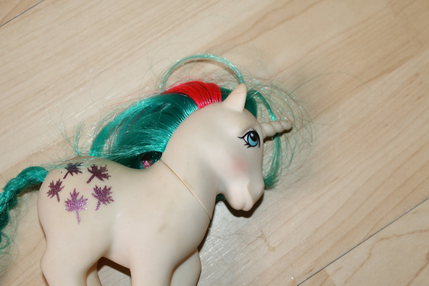 My Little Pony G1 1984 Gusty Unicorn Pony Mlp White Pink Green Hair