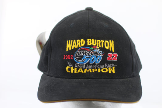 Ward Burton 2002 Daytona 500 Champion CAT Racing NASCAR Hat NWT