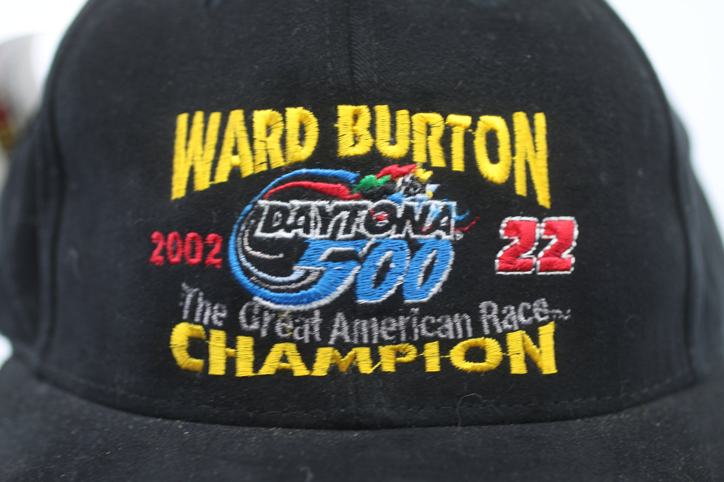 Ward Burton 2002 Daytona 500 Champion CAT Racing NASCAR Hat NWT