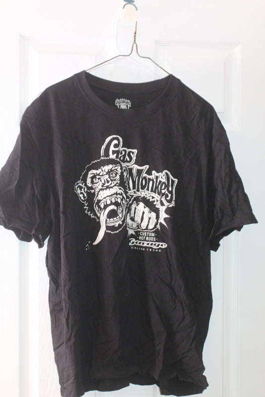 "Fist Bump" T-Shirt black by Gas Monkey Garage Size XL 100% Cotton