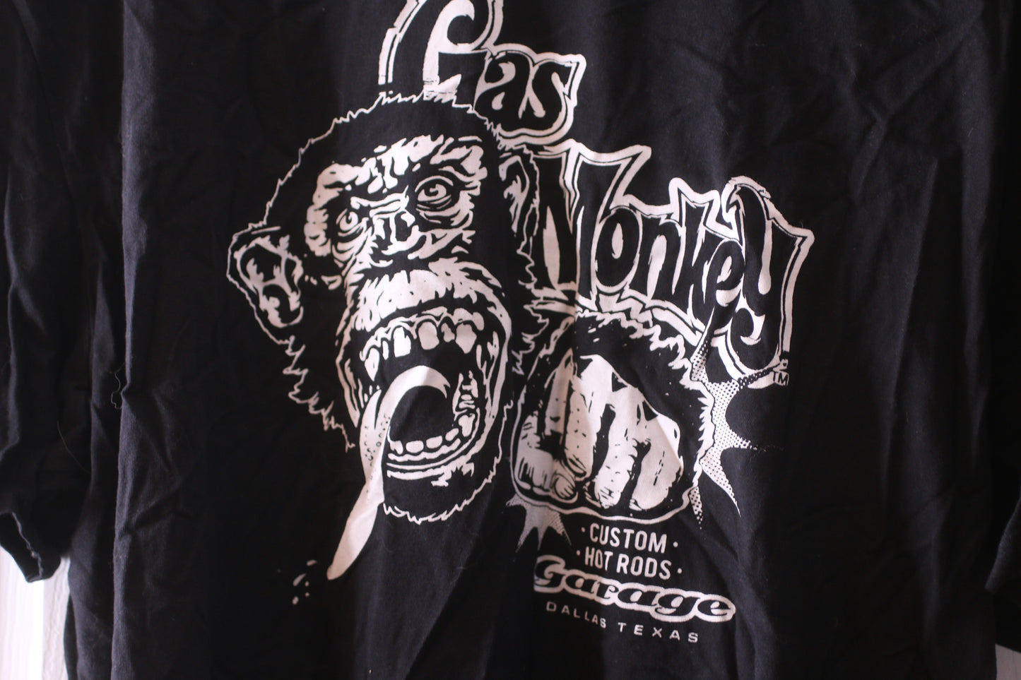 "Fist Bump" T-Shirt black by Gas Monkey Garage Size XL 100% Cotton