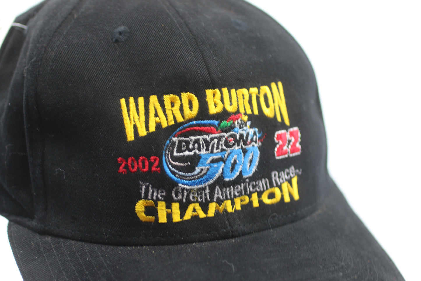 Ward Burton 2002 Daytona 500 Champion CAT Racing NASCAR Hat NWT