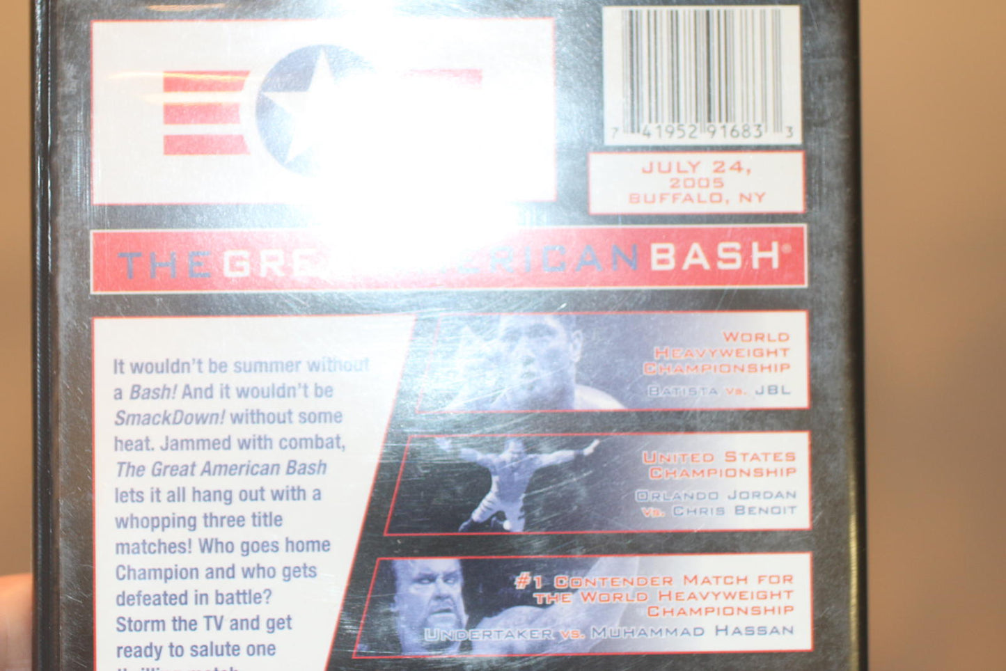 WWE -The Great American Bash DVD (2005) Batista, Undertaker, Guerrero, Mysterio