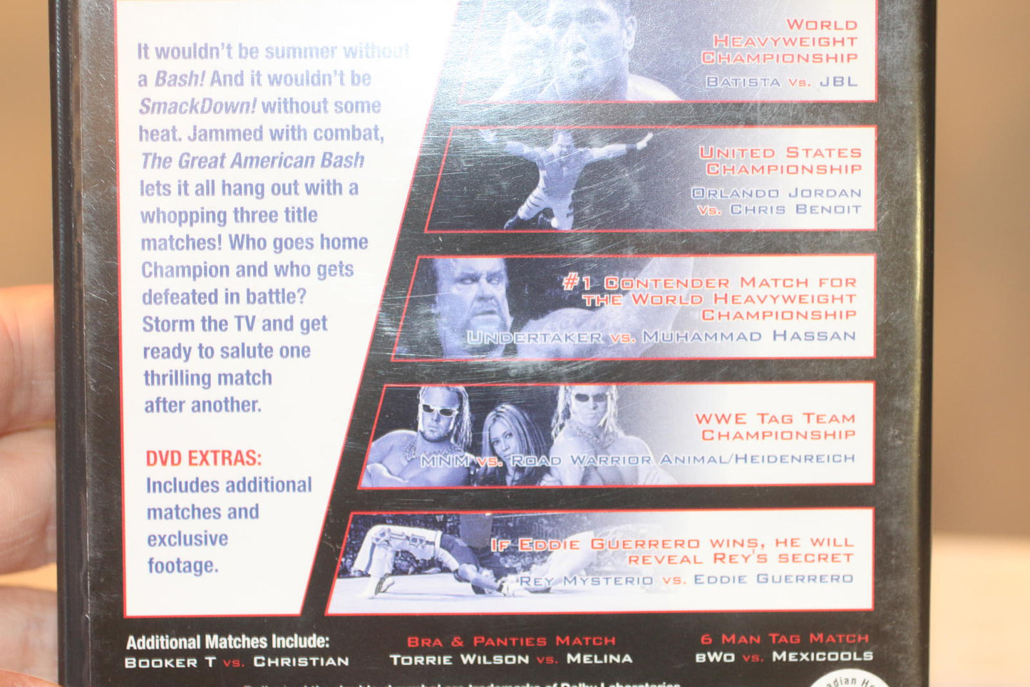 WWE -The Great American Bash DVD (2005) Batista, Undertaker, Guerrero, Mysterio