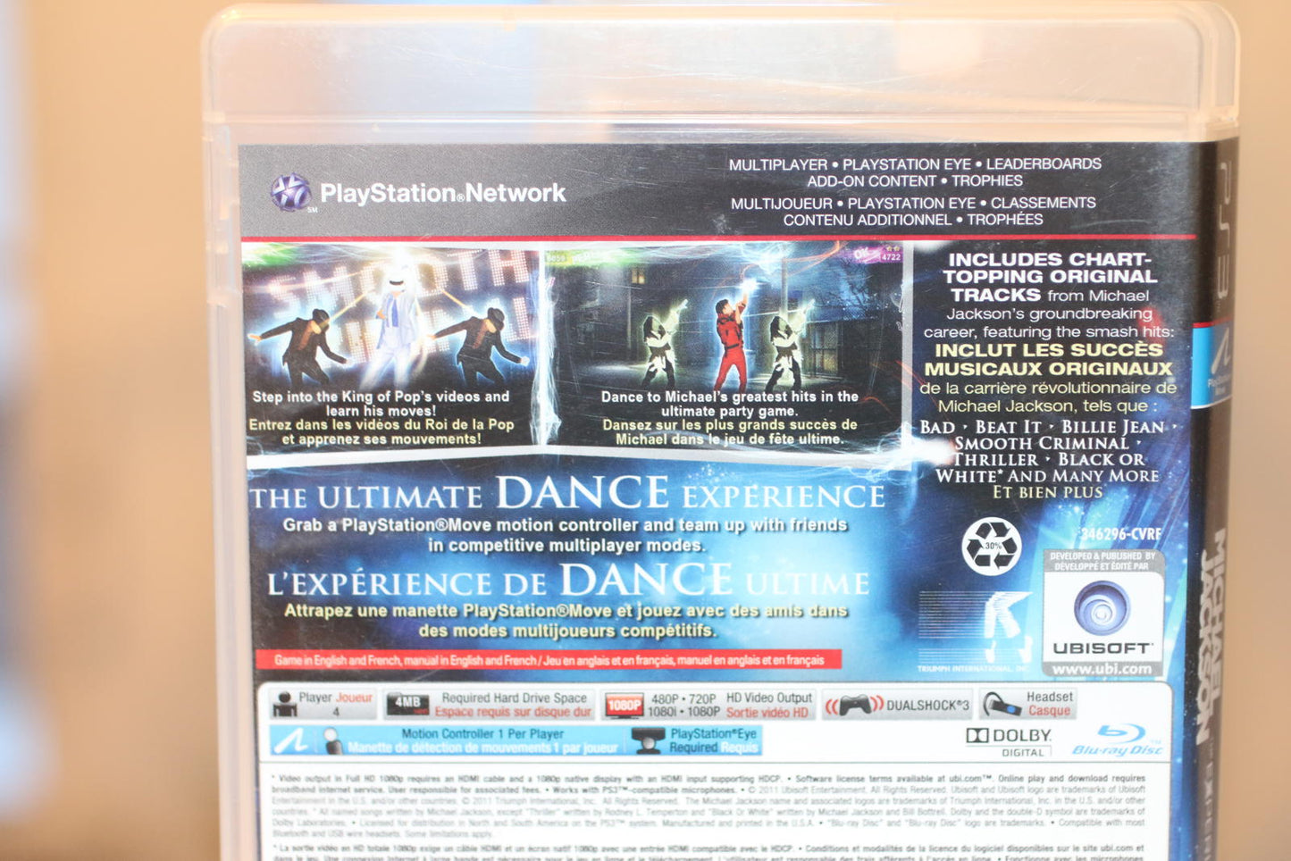 PS3 Michael Jackson The Experience Playstation 3 Video Game Complete 2011 Music