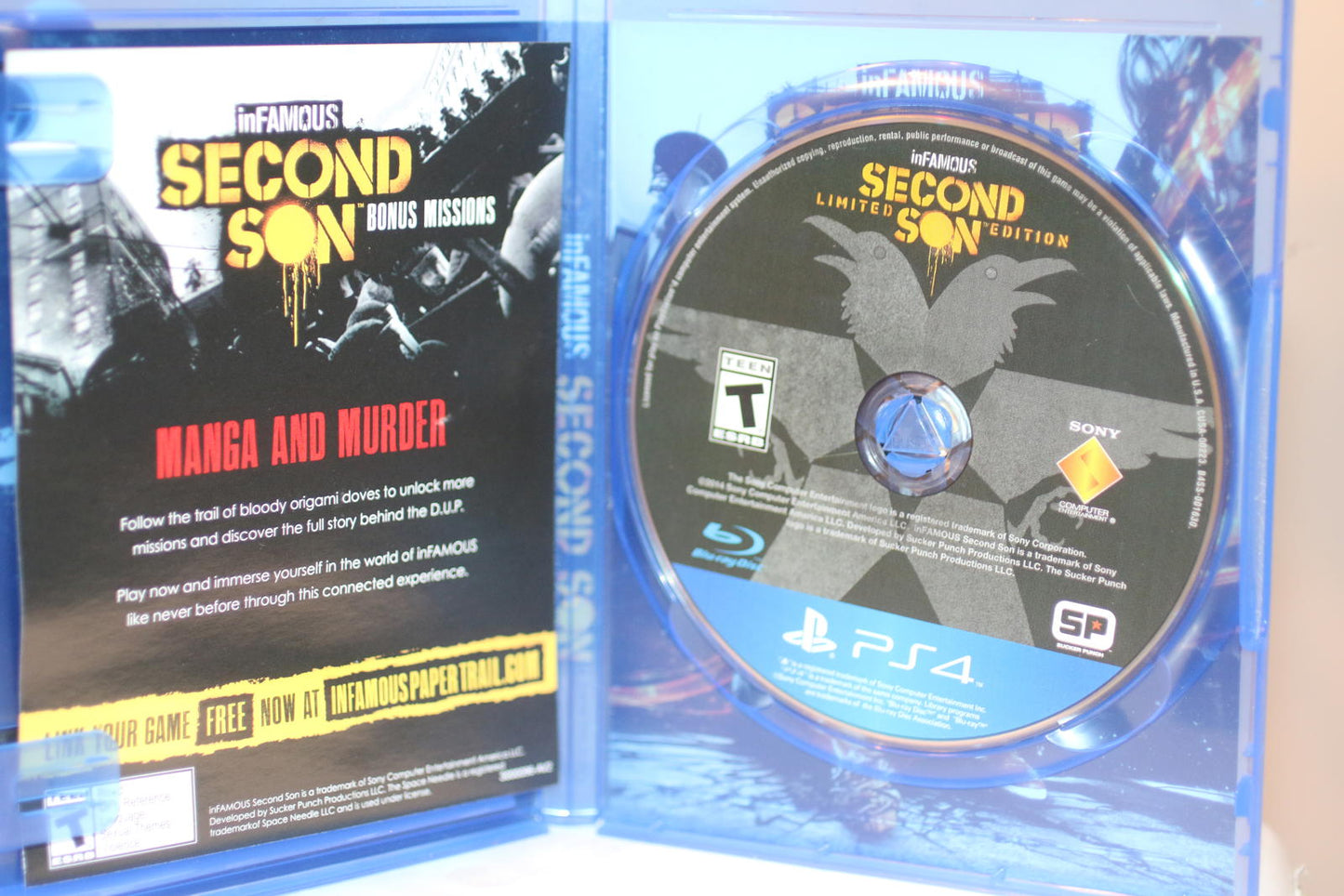 inFamous: Second Son -- Limited Edition & Inserts Included (PlayStation 4, 2014)