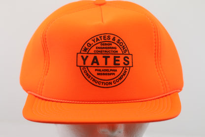 Vintage W.G. Yates & Sons Orange Safety Cap Construction Philadelphia MS #1