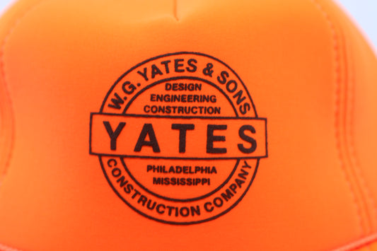 Vintage W.G. Yates & Sons Orange Safety Cap Construction Philadelphia MS #1
