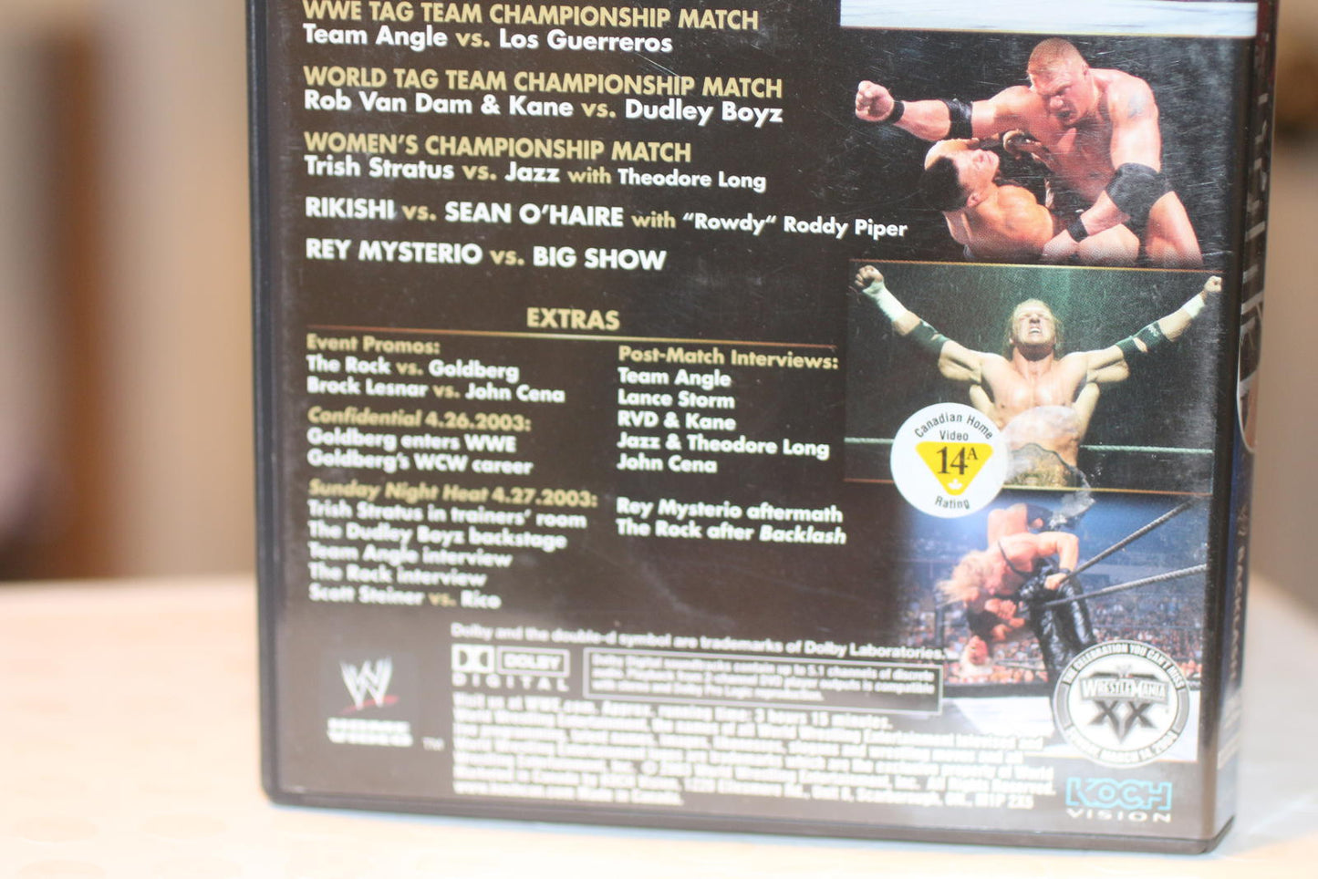 WWE: Backlash 2003 (DVD) The Rock vs Goldberg Lesnar Triple H Kane Cena Jericho