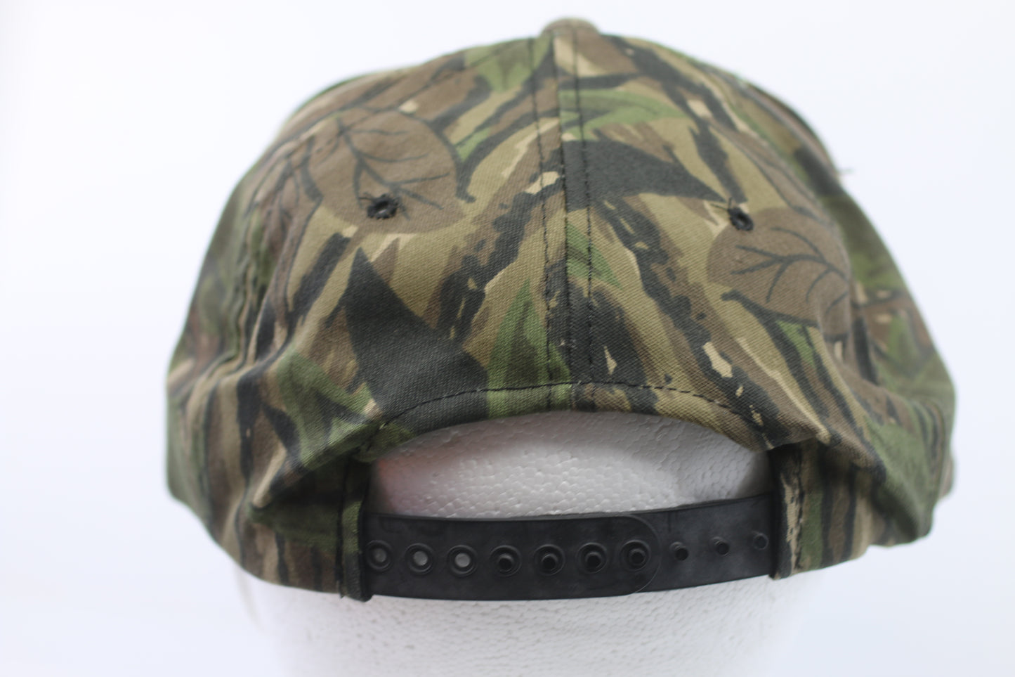 Vintage Yates Construction Camo Snapback Hat Made USA Outdoor Cap