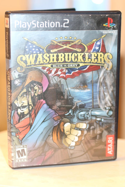 Swashbucklers Blue vs Grey Sony PlayStation 2 PS2 Video Game CIB Complete