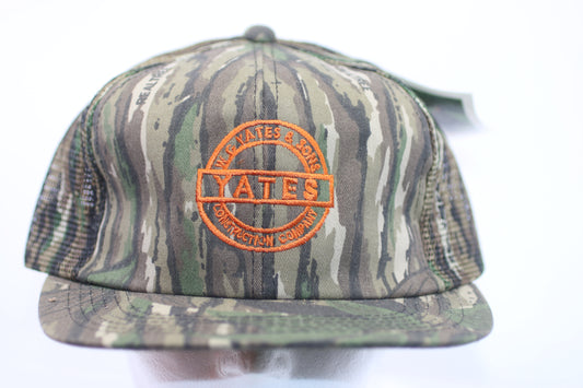 Vintage Yates Construction Camo Snapback Hat NOS w/ Tags Made USA