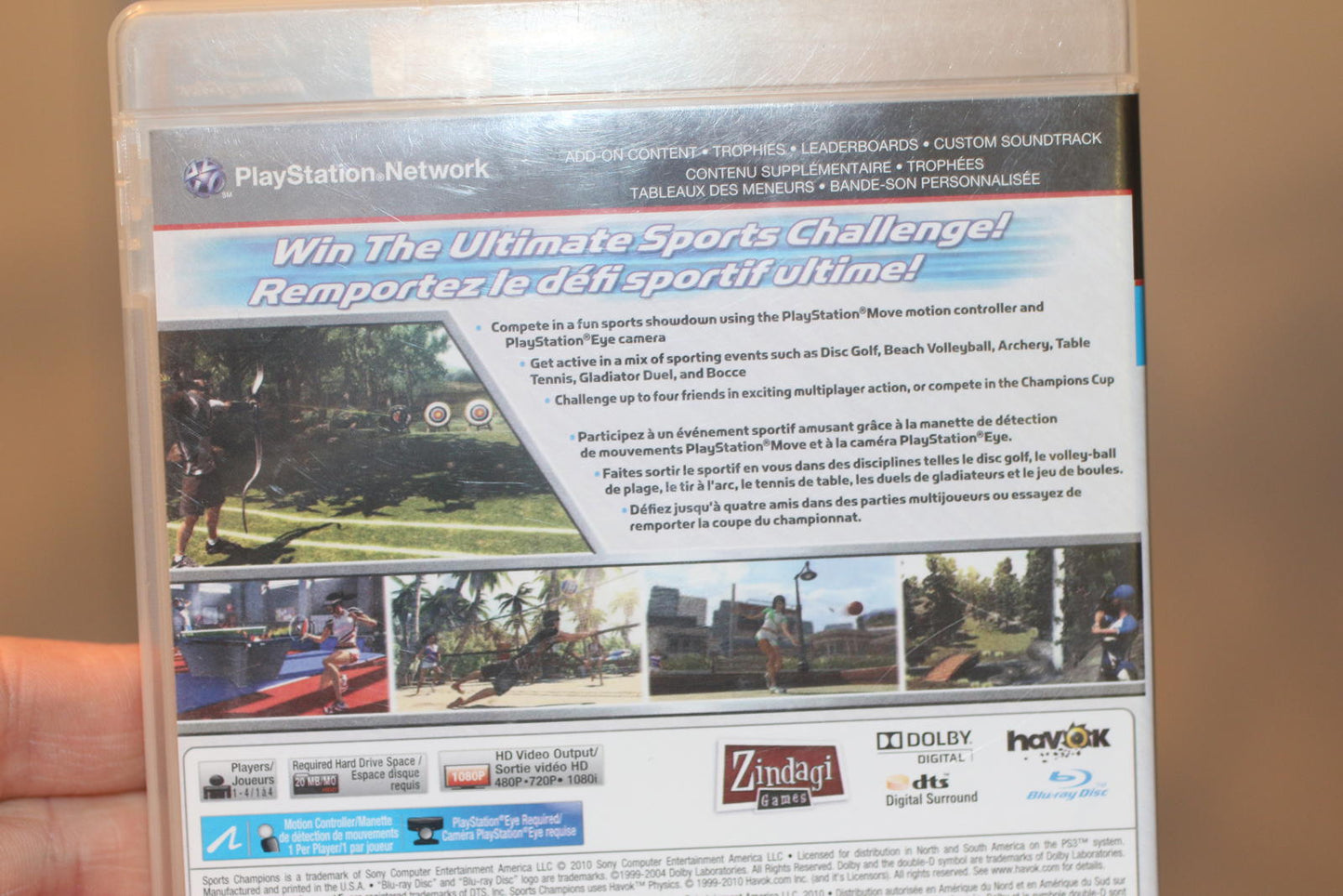 Sports Champions PS3 video Game for PlayStation Move controller