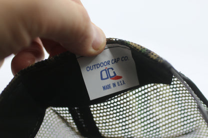 Vintage Yates Construction Camo Snapback Hat NOS w/ Tags Made USA