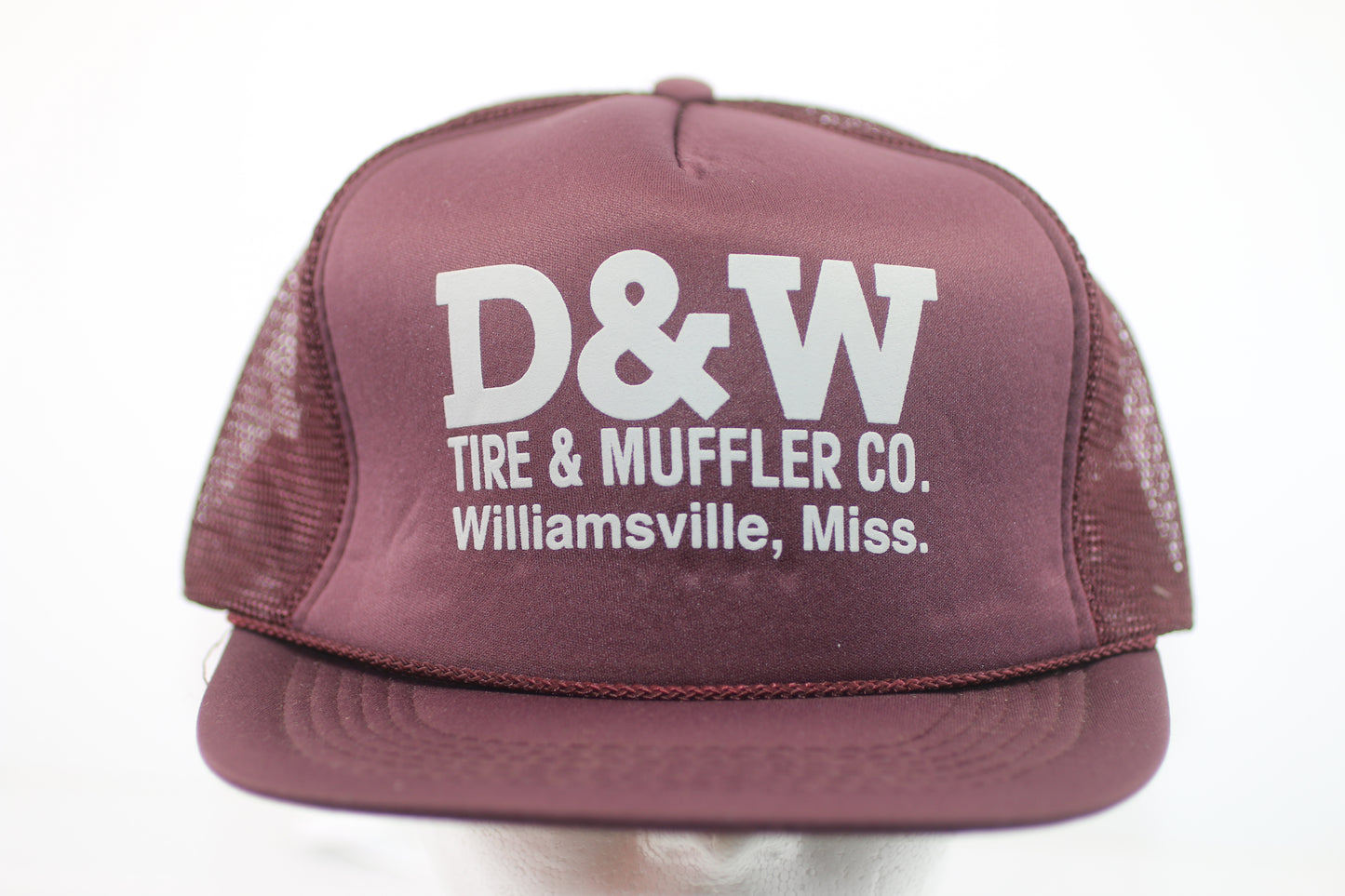 Vintage D&W Tire & Muffler Trucker Hat Williamsville MS Snapback