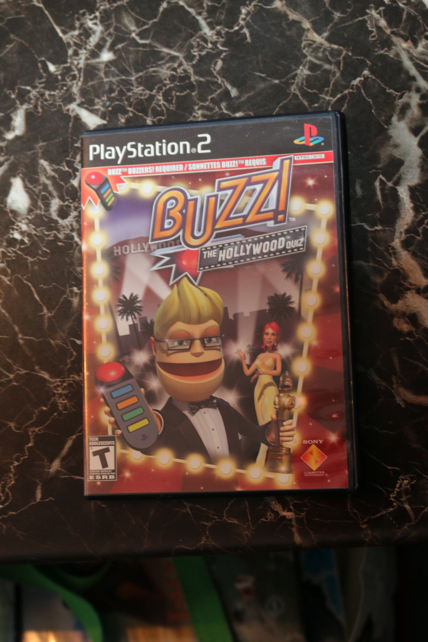 Buzz The Hollywood Quiz Game (Sony Playstation 2, 2008) Ps2 (No Buzz Included)