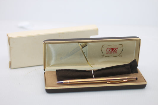 Vintage Cross Pen Set 1/20 10K Gold Filled with Box miss the pencil