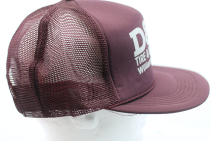 Vintage D&W Tire & Muffler Trucker Hat Williamsville MS Snapback