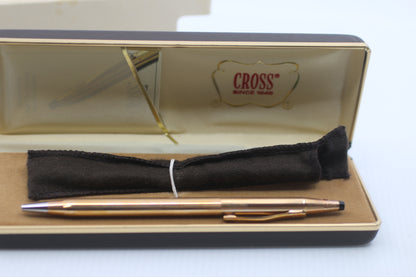 Vintage Cross Pen Set 1/20 10K Gold Filled with Box miss the pencil