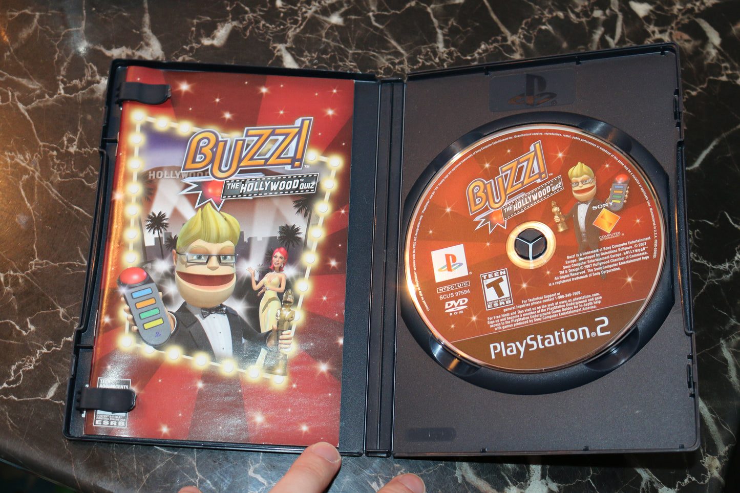 Buzz The Hollywood Quiz Game (Sony Playstation 2, 2008) Ps2 (No Buzz Included)