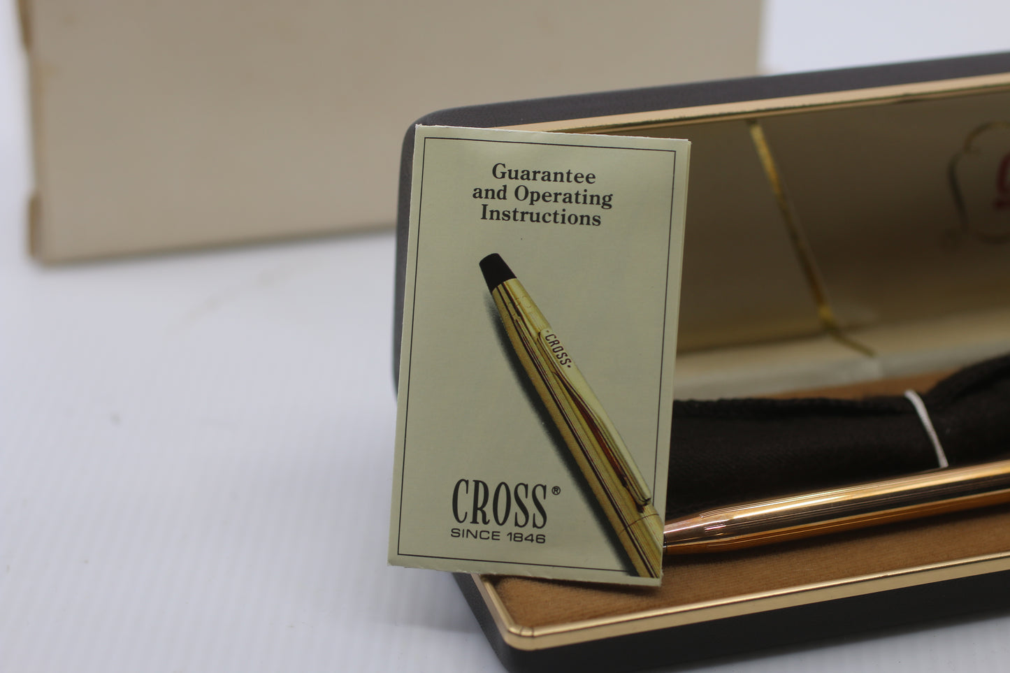 Vintage Cross Pen Set 1/20 10K Gold Filled with Box miss the pencil