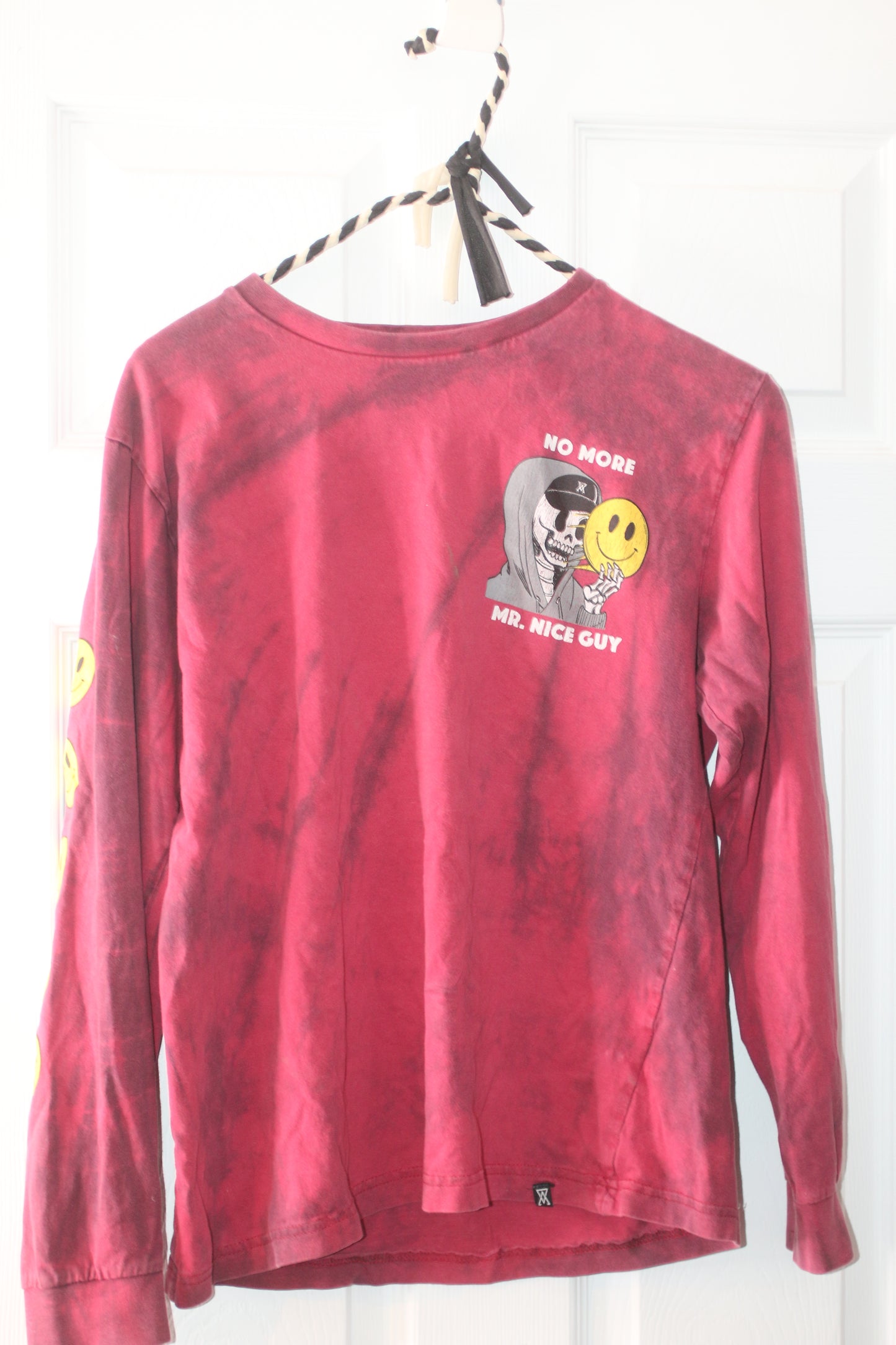 Red long sleeve no more mr.Nice guy shirt arsenic yourh XL(16)