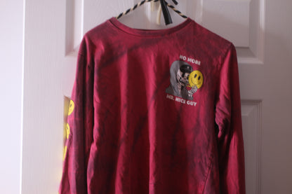 Red long sleeve no more mr.Nice guy shirt arsenic yourh XL(16)