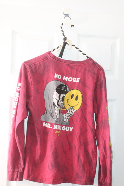 Red long sleeve no more mr.Nice guy shirt arsenic yourh XL(16)