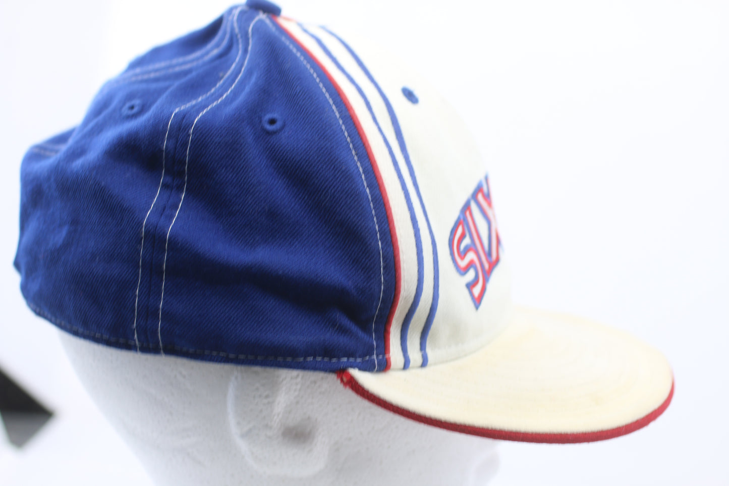 Vintage Philadelphia 76ers Sixers New Era Hardwood Classics Cap Sun Faded