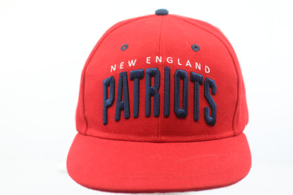 New England Patriots Snapback Cap Hat – NFL Budweiser Patch – Red/Navy – Adult OSFM