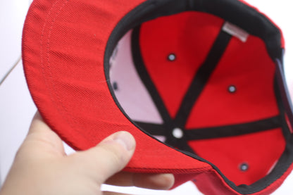 New England Patriots Snapback Cap Hat – NFL Budweiser Patch – Red/Navy – Adult OSFM