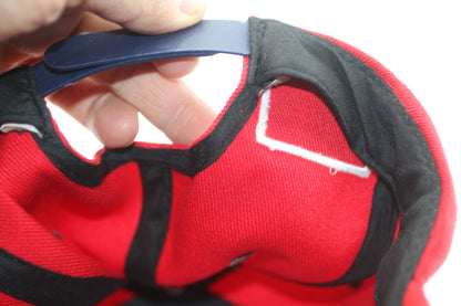 New England Patriots Snapback Cap Hat – NFL Budweiser Patch – Red/Navy – Adult OSFM