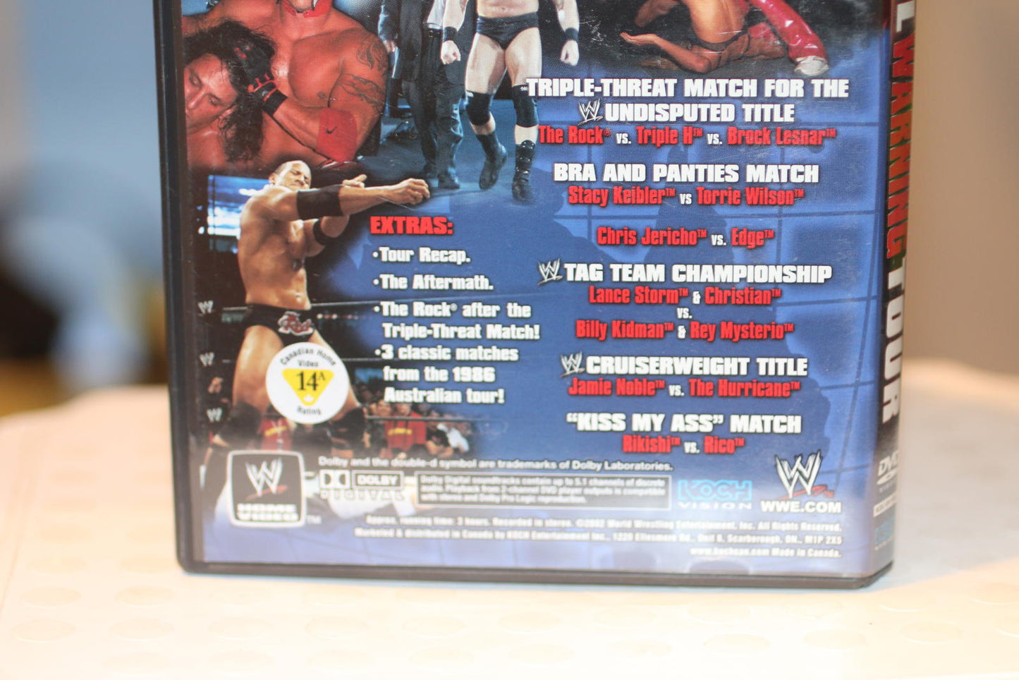 WWE - Global Warning Tour Melbourne (DVD, 2002) The Rock
