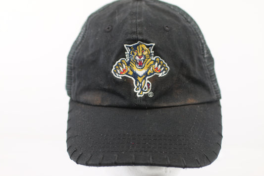 Florida Panthers NHL Trucker Cap Black Mesh Snapback – Very Worn – Authentic