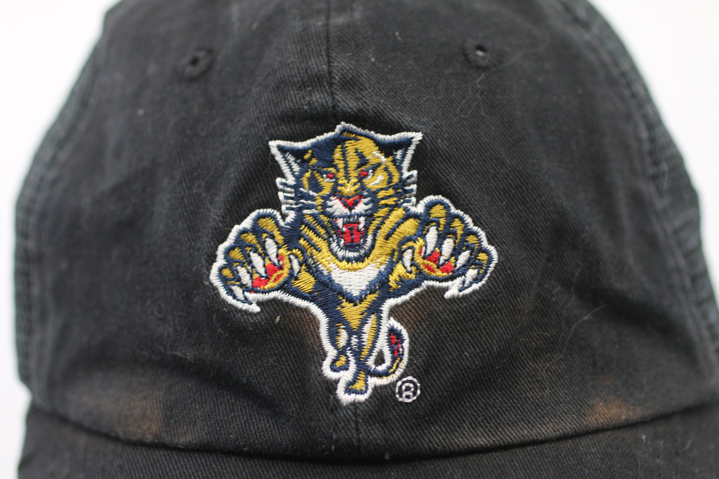 Florida Panthers NHL Trucker Cap Black Mesh Snapback – Very Worn – Authentic