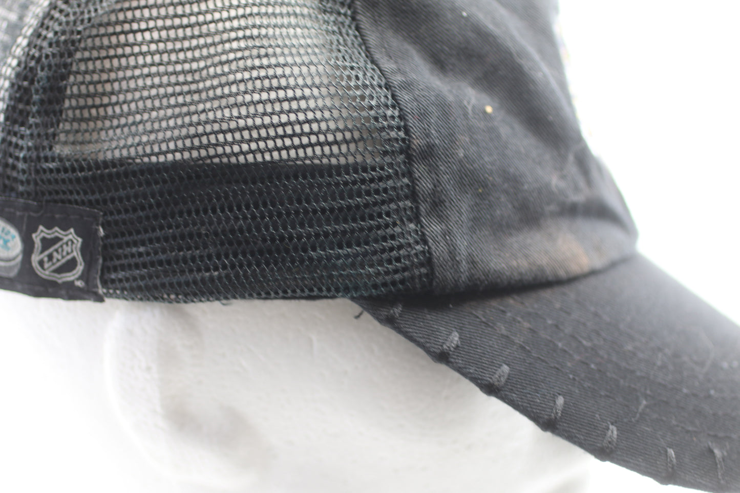 Florida Panthers NHL Trucker Cap Black Mesh Snapback – Very Worn – Authentic