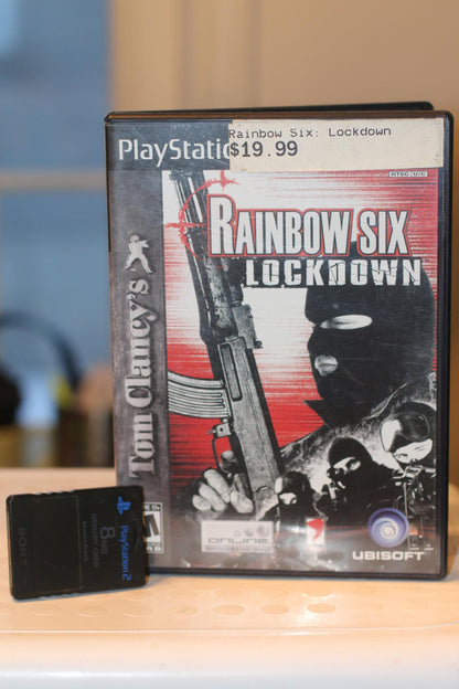 Tom Clancy's Rainbow Six Lockdown PlayStation 2 Game w/ 8MB Memory Card