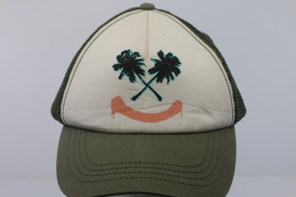 Billabong Trucker Hat Palm Tree Graphic Mesh Snapback Surf Skate Cap