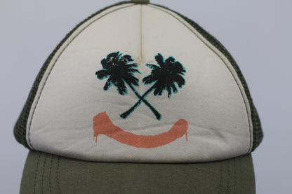 Billabong Trucker Hat Palm Tree Graphic Mesh Snapback Surf Skate Cap