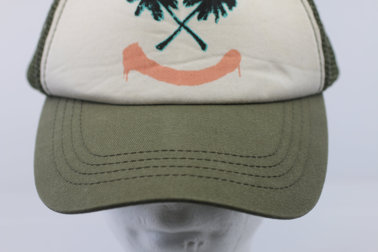 Billabong Trucker Hat Palm Tree Graphic Mesh Snapback Surf Skate Cap